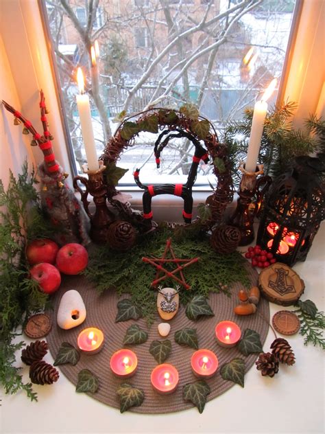 witches altar pagan altar pagan yule samhain wicca holidays yule celebration yule goat