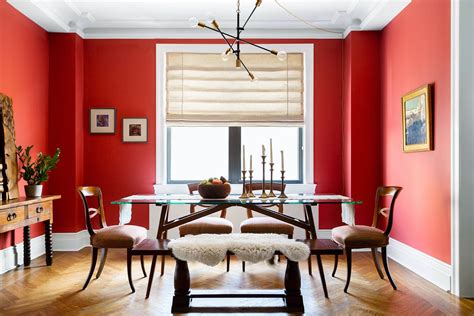 Red Dining Room Set Table In Rustic Dining Room With Buy Image