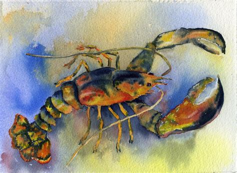 Animal Paintings Lobster By Jessica Wheeler