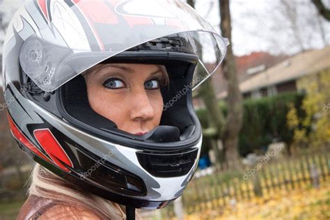 Woman Wearing A Helmet Stock Photo By ©arenacreative 8944825