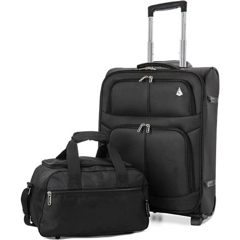 Aerolite 55x40x20cm Lightweight Cabin Luggage 2 Wheel Luggage