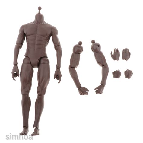 Simhoa 16 Scale Male Action Figure Nude Body Doll Toys For 12 Hot Toys Sculpt Model Wqn5