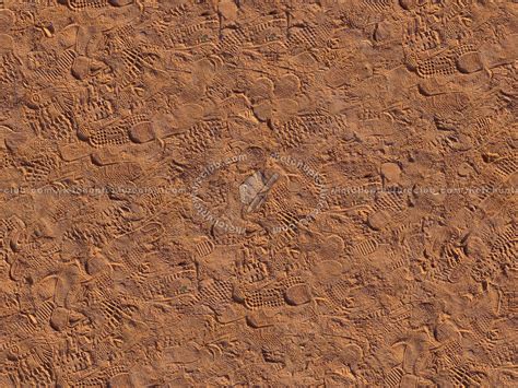 Red Sand With Footprints Texture Seamless 17522