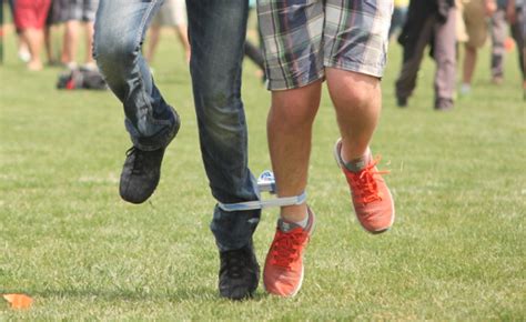 Have A Three Legged Race Use Belts Or Bandanas Or Whatever You Have