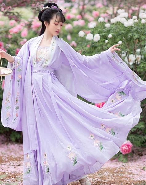 Traditional Chinese Tang Dynasty Princess Purple Hanfu Dress Ancient Peri Fairy Embro Chinese