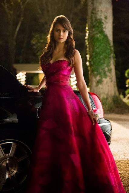 the vampire diaries nina dobrev in beautiful red dress awesome looks