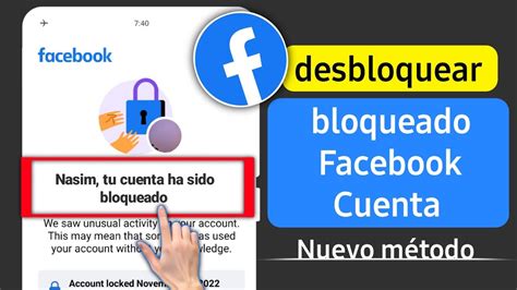 Cómo desbloquear una cuenta bloqueada de Facebook nuevo proceso Su cuenta ha sido bloqueada