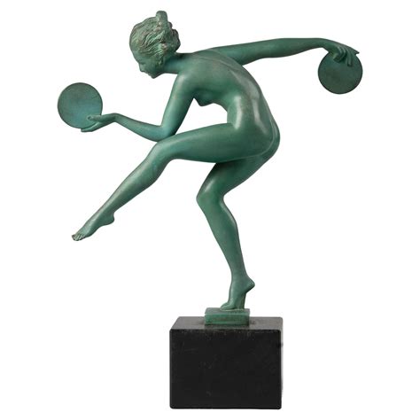 Art Deco Sculpture Nude Disc Dancer Derenne Marcel Bouraine France My Xxx Hot Girl