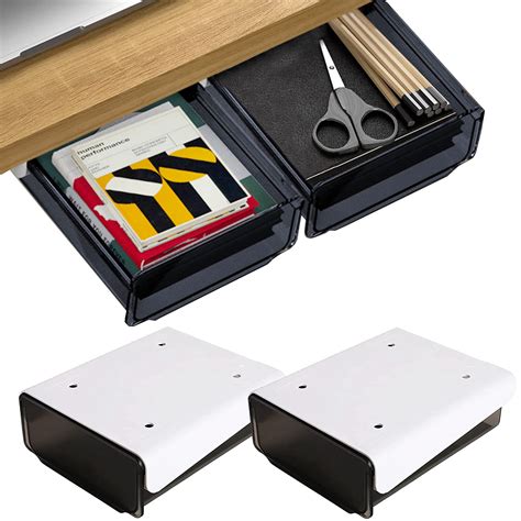 Buy Ospnieek Self Adhesive Under Desk Drawer Organizer 2 Pack Table