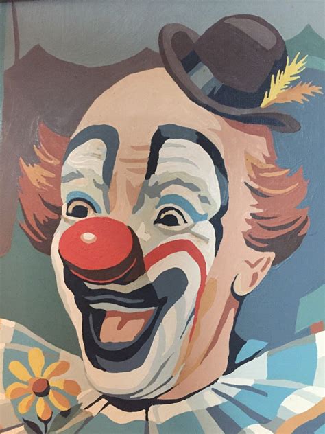 Price Drop Wad 42 00 Vintage Clown Paint By Number Funny Fellas Craft Masters Clown