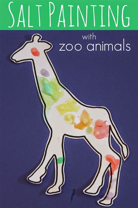 Toddler Approved Zoo Animal Salt Painting For Kids