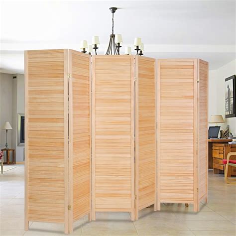 Zimtown 6 Panels Wooden Room Dividerfolding Privacy Room Dividers