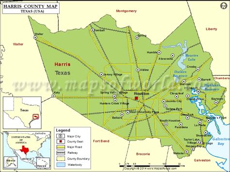 Harris County Map Map Of Harris County Texas