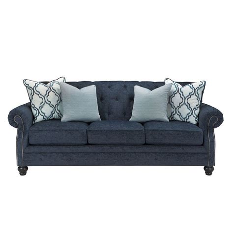 Lavernia Navy Sofa Signature Design By Ashley 1 Reviews Furniture Cart