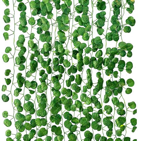 240cm green silk artificial hanging ivy leaf garland plants vine grape leaves 1pcs home bathroom decoration garden party decor. 12 Strands Fake Ivy Leaves Artificial Ivy Garland Greenery ...