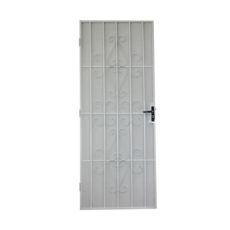 2032 X 813mm Barrier Door Steel Frame Metric Catalina White Bunnings