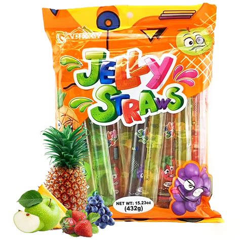 Apexy Jelly Straws Fruit Jelly Filled Strips Tiktok Candy