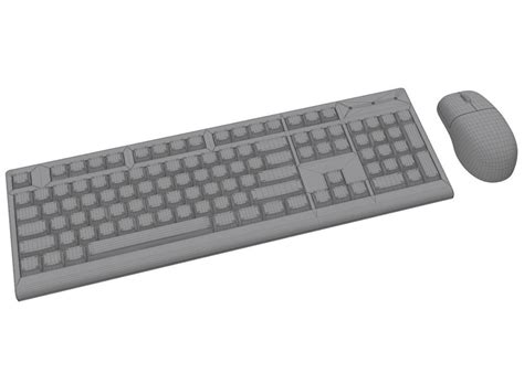 Keyboard And Mouse 3d Model Cgtrader