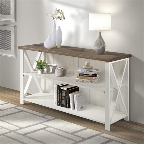 Manor Park Solid Wood Farmhouse Storage Console Whitereclaimed