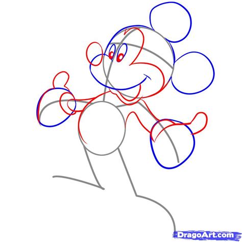 Как нарисовать Микки Мауса поэтапно 5 уроков