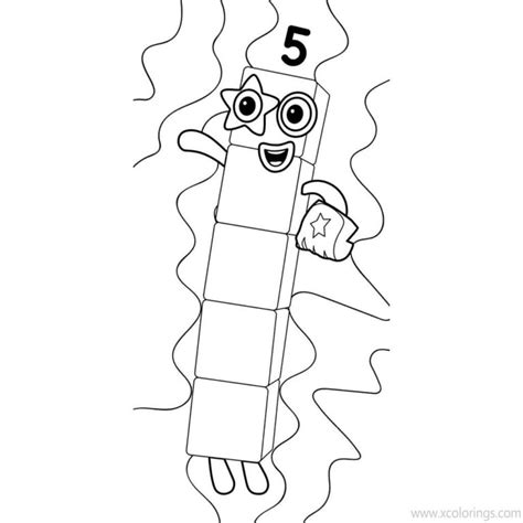 Numberblocks Coloring Pages Number 8