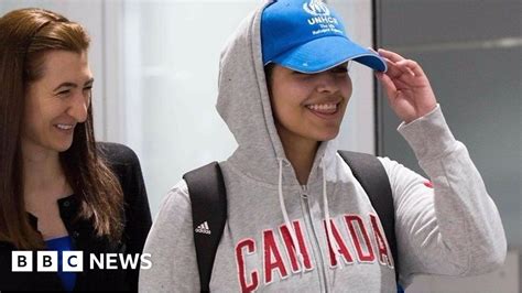 Rahaf Al Qunun Saudi Teen Refugee Arrives In Canada