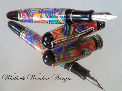 Candy Coloured Fountain Pen Handcrafted Uk Whitlock Pens Handmade