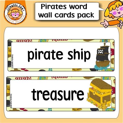 Pirate Themed Word Wall Cards Printable Preschool Pirate Theme Pirate