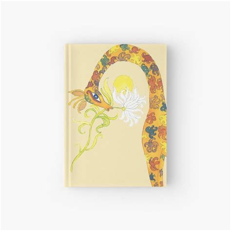 Giraffe Around The Sun With Flower Hardcover Journal By Salomeja