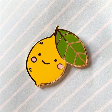 Lemon Enamel Pin — Tiny Plant Enamel Pins Enamel Pins Style Plant