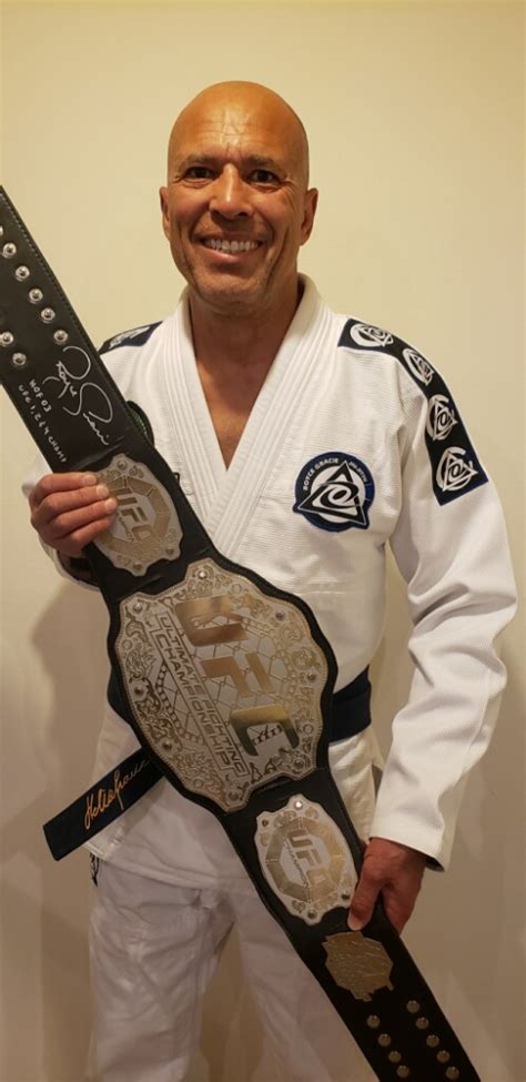 Royce Gracie Signed Full Size Ufc 1 Championship Belt Inscribed Hof