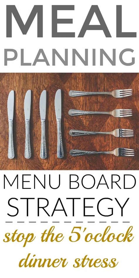 Meal Planning Menu Board Strategy At Home With The Barkers