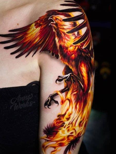 40 Poweful Phoenix Tattoos For Men Flame Tattoos Fire Tattoo