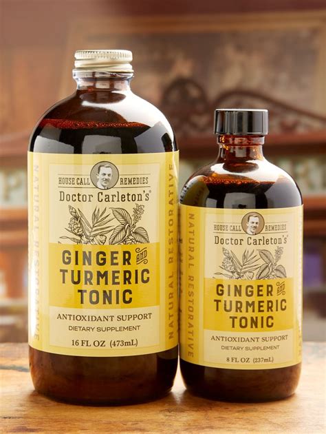 Doctor Carleton S Ginger And Turmeric Tonic 16 Oz Bottle Turmeric