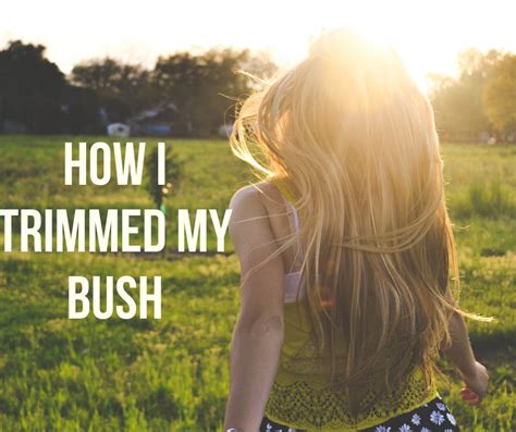 How I Trimmed My Bush