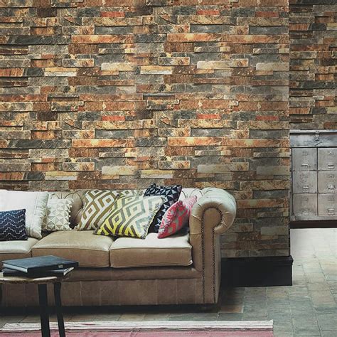 Blooming Wall Faux Vintage Brick Stone Wood Panel Peel And Stick Wall