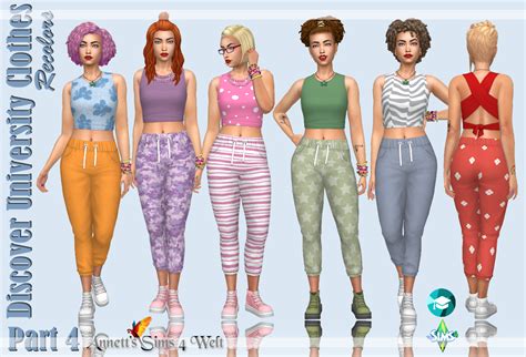 Annetts Sims 4 Welt Discover University Clothes Recolors Part 4
