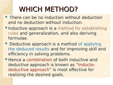 INDUCTIVE-DEDUCTIVE METHOD OF TEACHING MATHEMATICS - [PPT Powerpoint]
