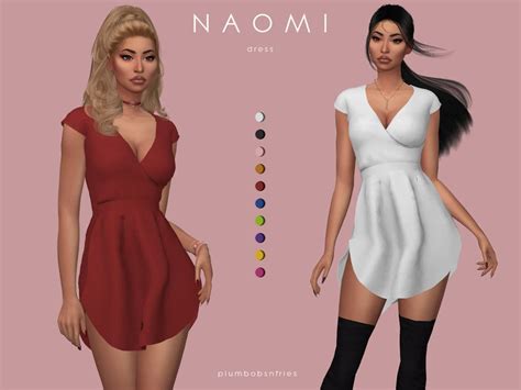 Plumbobs N Fries Naomi Dress Dresses Sims 4 Mods Clothes Sims 4