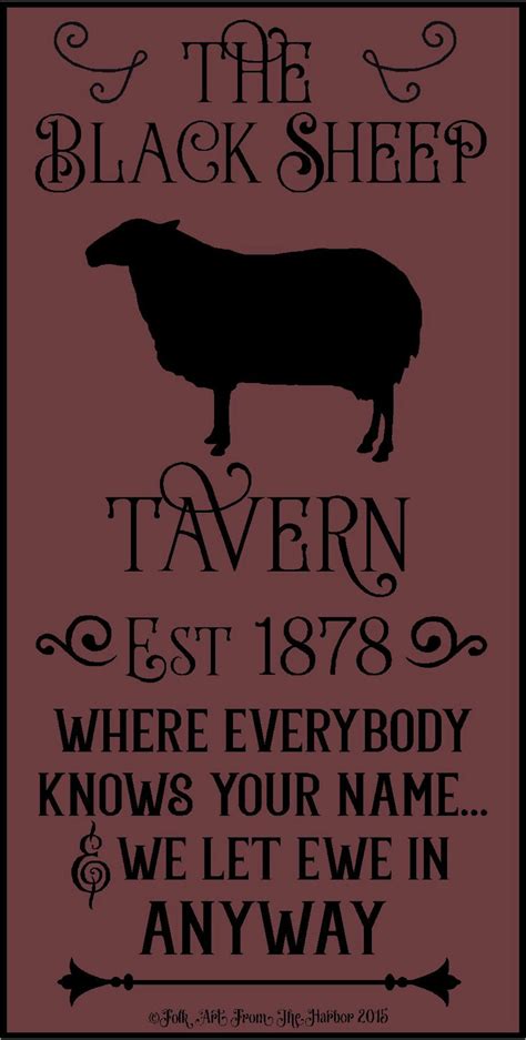 The Black Sheep Tavern Svg Etsy Sheep Vintage Advertising Signs