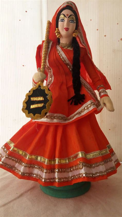 Fabric Art Doll Indian Dolls Diy And Home Improvement Navratri Clay Art Indian Wear
