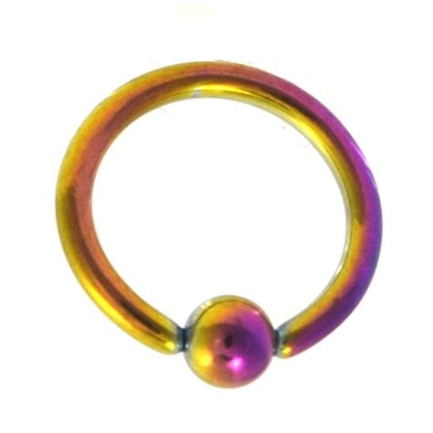 Purple Fixed Ball Captive Bead Ring Cbr 14g 38