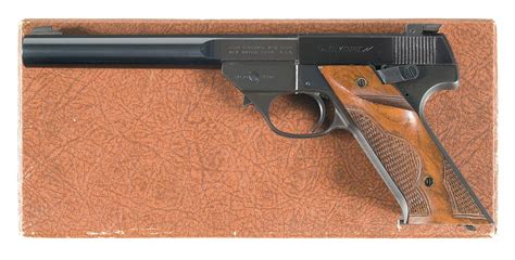High Standard Olympic Semi Automatic 22 Short Pistol With Box And