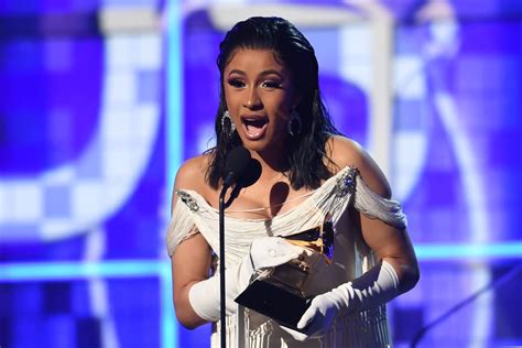 Cardi B Best Rap Album Acceptance Speech At The 2019 Grammys Popsugar