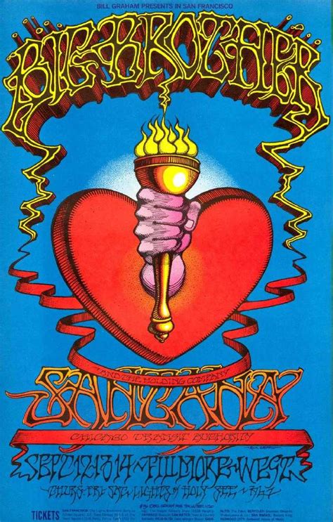 Gorgeous Heart And Torch Poster By Rick Griffin