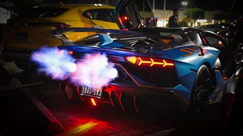 Flame Spitting 1 Of 63 Lamborghini Aventador Svj Roadster 4k Youtube