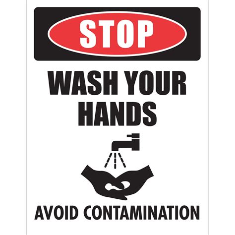 Stop Wash Your Hands Avoid Contamination Poster Plum Grove