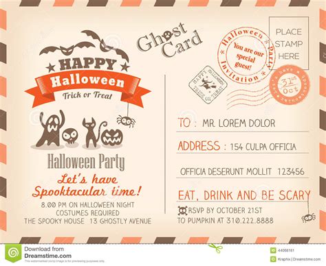 carte invitation halloween en anglais 😛