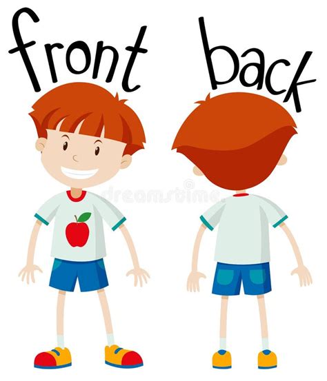 Little Boy Front And Back Stock Vector Illustration Of Child 61399686