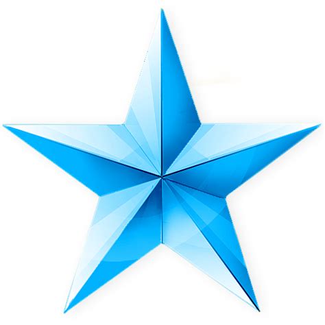 Blue Sky Star 3d Png Clipart Image Icon